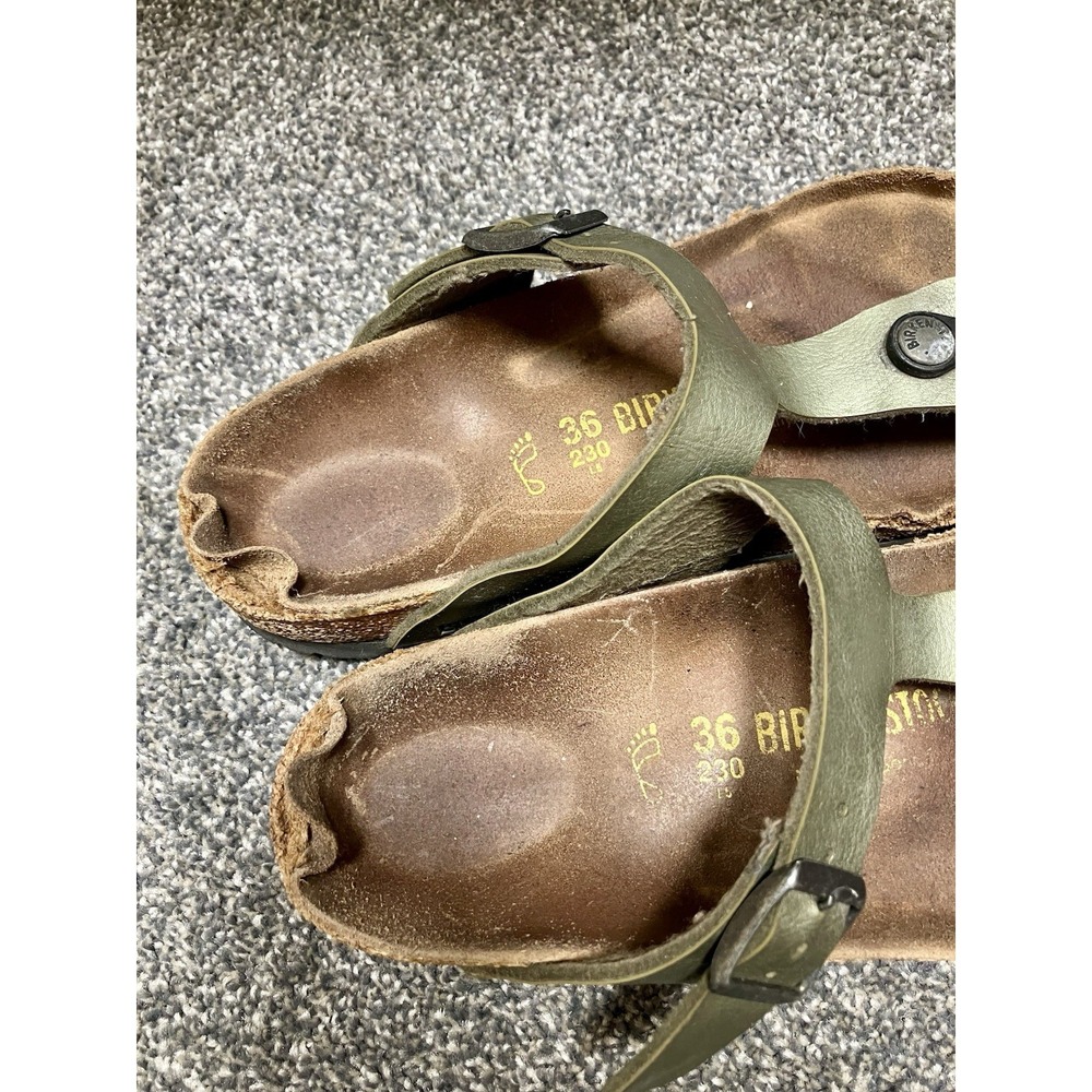 Birkenstock-Gizeh Thong Sandal Women's 5 36 EUR Sage Metallic Green - Picture 4 of 6